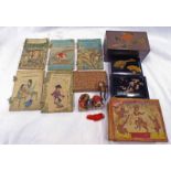 JAPANESE FAIRY TALE SERIES BOOKS, LACQUERED BOXES, DANCING MONKEYS,