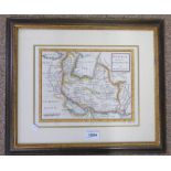 FRAMED MAP - 'PERSIA AGREABLE TO MODERN HISTORY BY H MOLL GEOGRAPHER' O'SHEA GALLERY LABEL TO REAR