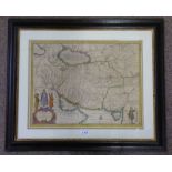 FRAMED MAP - PERSIA SIVE SOPHORVM REGNVM, O'SHEA GALLERY LABEL TO REAR,