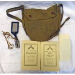 WW2 CIVIL DEFENCE PAPERWORK TO INCLUDE EVACUATION HOW AND WHY, YOUR GAS MASK, ETC AND TWO WHISTLES,