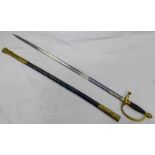 US ARMY M1840 BANDSMAN SWORD AND SCABBARD