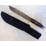 VINTAGE BOWIE KNIFE IN A ASSOCIATED SCABBARD