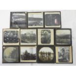 11 GLASS LANTERN SLIDES, WEST COAST OF SCOTLAND, ST KILDA, HERRING GUTTERS,