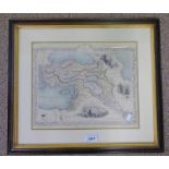 FRAMED MAP - 'TURKEY IN ASIA, JOHN TALLIS & COMPANY, LONDON AND NEW YORK,