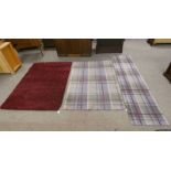 TARTAN RUG 60 X 230 CM WITH MATCHING LARGER RUG,