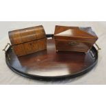 MAHOGANY BUTLERS TRAY,