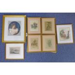 VARIOUS FRAMED PRINTS,