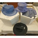 SELECTION OF WOMEN'S HATS IN 2 HAT BOXES