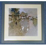 DRUMMOND MAYO, THE HIKER, SIGNED, FRAMED PRINT,