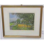 JAMES MCINTOSH PATRICK - (ARR), COUPAR ANGUS NEAR LUNDIE ROAD, SIGNED, GILT FRAMED WATERCOLOUR,