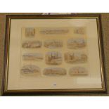 A P NEILSON SKETCHES OF DUNDEE SIGNED FRAMED WATERCOLOUR 43 X 56 CM