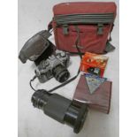 CANON AE-1 PROGRAMME CAMERA WITH CANON FD 50MM 1:1,8 LENS WITH ACCESSORIES,