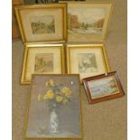 FRAMED WATERCOLOUR RIVER SPEY SIGNED WATSON & VARIOUS OTHER PICTURES Condition Report: