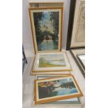 SELECTION OF FRAMED PRINTS & PICTURES TO INCLUDE AN ELLA P DUNCAN WATERCOLOUR,