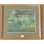 DORIS EILEEN HILL-SMITH, LILY POND, SIGNED,