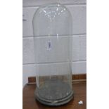 GLASS DOME ON STAND 51 CM TALL