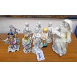 VARIOUS 19TH CENTURY & OTHER PORCELAIN FIGURES INCLUDING JOAN BY ROYAL WORCESTER,