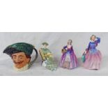 3 ROYAL DOULTON PORCELAIN FIGURES INCLUDING HN2021 - BLITHE MORNING, HN1538 - JANET,