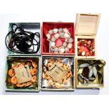 A quantity of Kazuri and other costume jewellery including necklaces, bracelets etc