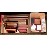 A quantity of glazed medal cases and frames (in two boxes)