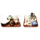 Miscellaneous pottery and porcelain including crested souvenir wares, Gouda pottery, lustre wares,