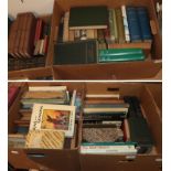 A large collection of angling and shooting books (three boxes)