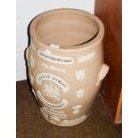 A Victorian ''Improved Filter'' stoneware barrel, marked Charles Hawley Old Haymarket Sheffield,