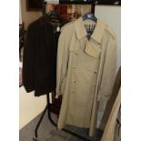 Circa 1980s/90s Burberry men's classic trench coat, with signature check lining, vertical flap