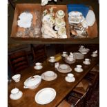 A Royal Doulton Darjeeling pattern part dinner/tea service, together with mixed ceramics, glass