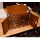 A late Victorian oak correspondence box