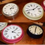 Three decorative modern Laura Ashley wall clocks and another wall clock (4)