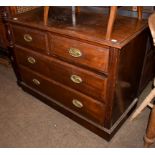 A Victorian mahogany three height chest of drawers