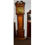An oak thirty hour longcase clock, signed Jere/Standing, Bolton, late 18th century . Case colour