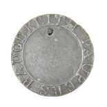 Keith, a beggar's badge, of circular form, the broad border inscribed KEITH PAUPER'S BADGE, 7.5cm