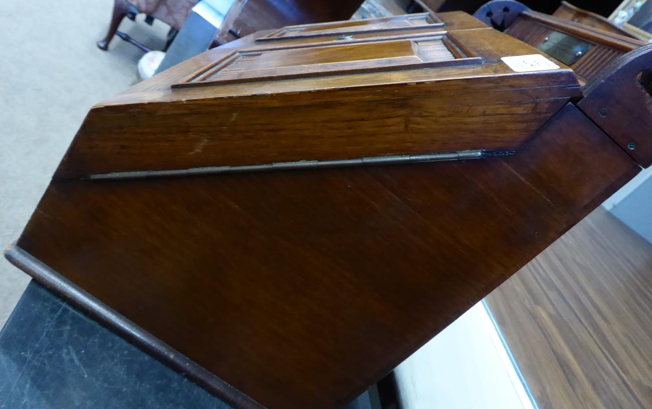 A Victorian Oak Correspondence Box, with presentation plaque dated May 30th 1891, the moulded - Image 10 of 10