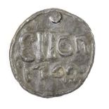 Ellon, a beggar's badge, of circular form, inscribed ELLON 1742, 4.2cm diameter Beggar's badges were