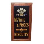 A McVitie & Price's High Class Biscuits Advertising Mirror, early 20th century, decorated with