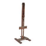 A Victorian Windsor & Newton Oak and Pine Artist's Studio Easel, late 19th century, with
