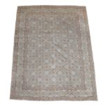 Kashan Carpet Central Iran, circa 1960 The cream diamond lattice field enclosed by similar