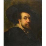 Manner of Peter Paul Rubens (1577-1640) Self portrait Oil on canvas, 59.5cm by 49.5cm This