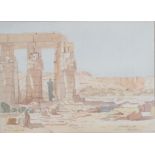 William Graham Elphinstone (1886-1952) The Great Colossus of Memnon at Thebes Signed, inscribed