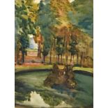 Alexander Jamieson (1873-1937) Scottish Fountains, Versailles Watercolour, 35cm by 25.5cm See