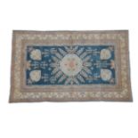 Rare Agra Summer Rug North India, circa 1900 Woven and piled in cotton, the abrashed indigo field