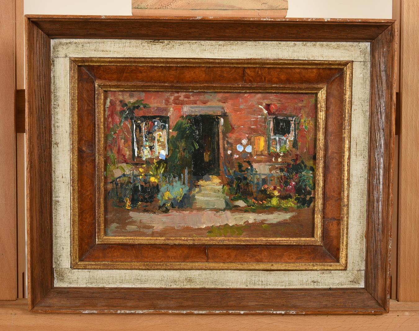 Alexander Jamieson (1873-1937) Scottish The artist's studio Oil on panel, 14.5cm by 19.5cm - Image 2 of 3