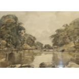 David Muirhead ARA (1867-1930) Scottish ''On the river Lune'' Signed and dated 1924, watercolour,