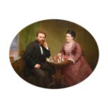 Edmund Swift Jnr. (19th century) Portrait of Joseph Carus White and his wife Maria Harriet White nee