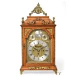 A Vienna Oak Quarter Striking Table Clock, signed Rubertus, Potsch, Wienn, late 18th/early 19th
