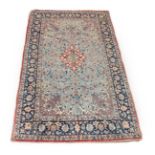 Isfahan Rug Central Iran, 2nd half 20th century The sky blue field of scrolling vines and flower