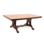 A Rosewood, Quarter-Veneered and Crossbanded Dining Table, 3rd quarter 19th century, of