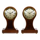 A Rare and Unusual Pair of Mahogany Directors/Library Timepieces, signed Arnold & Lewis, Manchester,